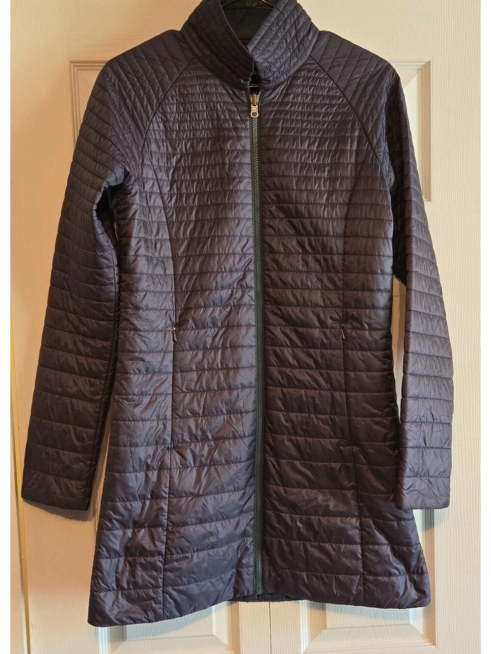 Patagonia vosque quilted liner Womens Parka Gray Sz M Light Weight Winter 28566